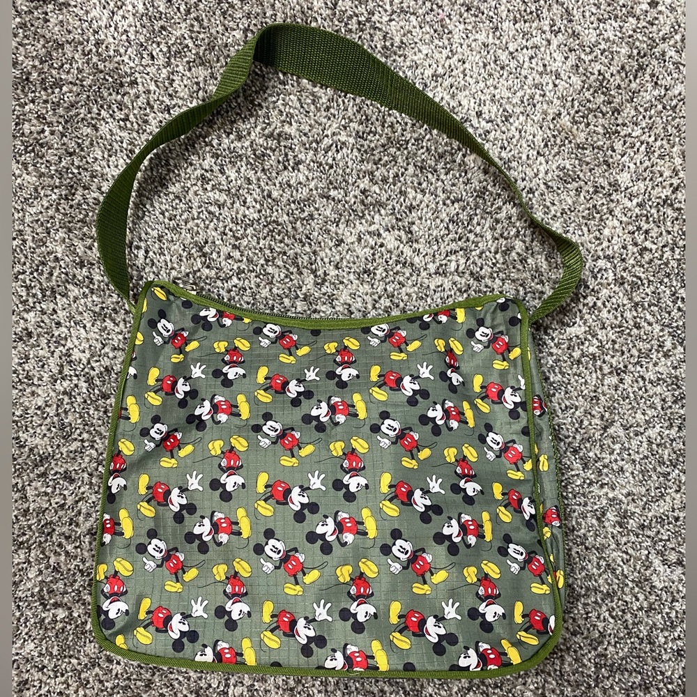 Disney Mickey Mouse Handbag Travel Bag Pouch Purse Olive
